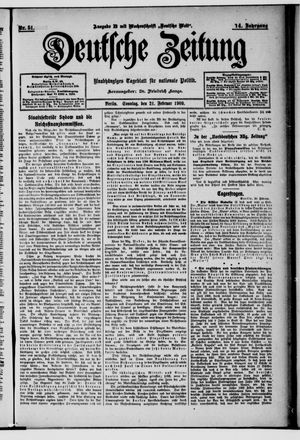 Deutsche Zeitung vom 21.02.1909