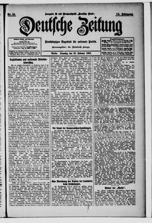 Deutsche Zeitung on Feb 28, 1909
