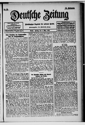 Deutsche Zeitung on Mar 5, 1909