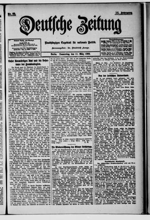 Deutsche Zeitung on Mar 11, 1909