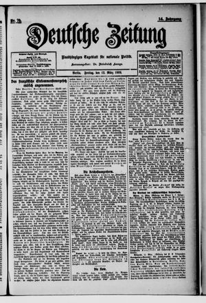 Deutsche Zeitung on Mar 12, 1909