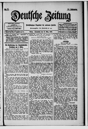 Deutsche Zeitung vom 13.03.1909