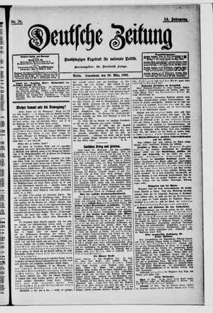 Deutsche Zeitung vom 20.03.1909