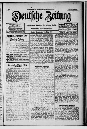 Deutsche Zeitung vom 21.03.1909