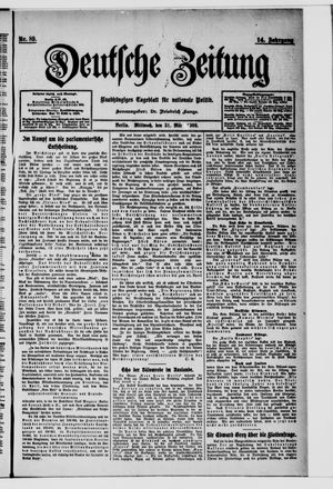 Deutsche Zeitung on Mar 31, 1909