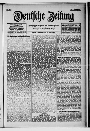 Deutsche Zeitung vom 08.04.1909