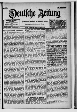 Deutsche Zeitung vom 15.04.1909