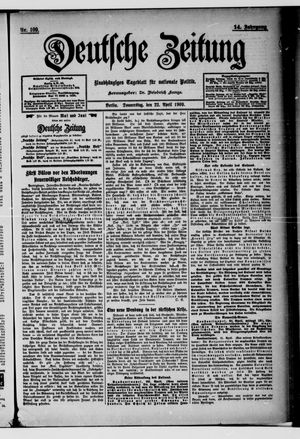 Deutsche Zeitung vom 22.04.1909