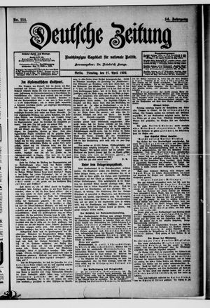 Deutsche Zeitung vom 27.04.1909