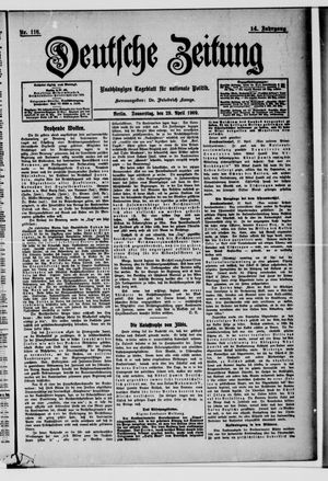 Deutsche Zeitung vom 29.04.1909