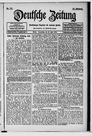 Deutsche Zeitung vom 24.06.1909