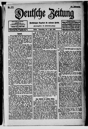 Deutsche Zeitung vom 01.07.1909