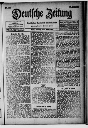 Deutsche Zeitung vom 03.08.1909