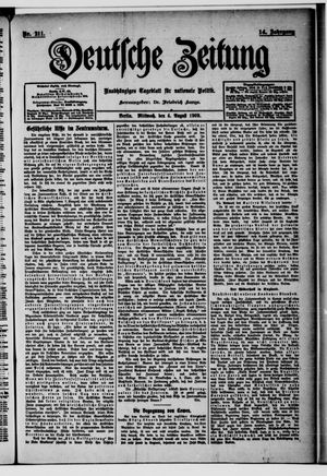 Deutsche Zeitung vom 04.08.1909