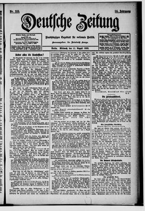Deutsche Zeitung vom 11.08.1909