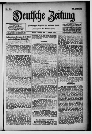 Deutsche Zeitung vom 17.08.1909