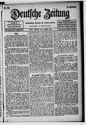 Deutsche Zeitung vom 18.08.1909