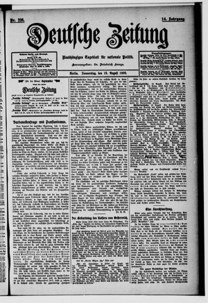 Deutsche Zeitung vom 19.08.1909