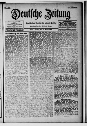 Deutsche Zeitung vom 24.08.1909