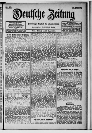 Deutsche Zeitung vom 25.08.1909