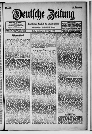 Deutsche Zeitung vom 27.08.1909