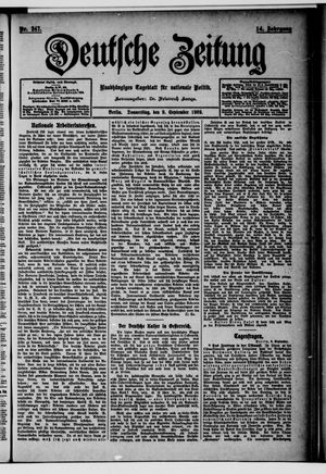 Deutsche Zeitung vom 09.09.1909
