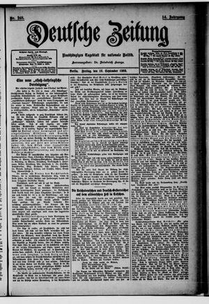 Deutsche Zeitung vom 10.09.1909