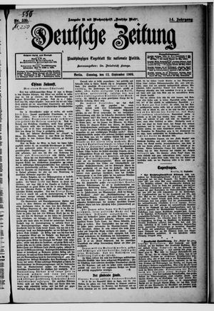 Deutsche Zeitung vom 12.09.1909