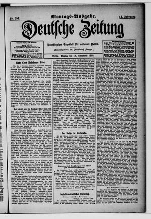 Deutsche Zeitung vom 13.09.1909