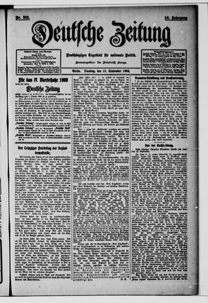 Deutsche Zeitung vom 14.09.1909