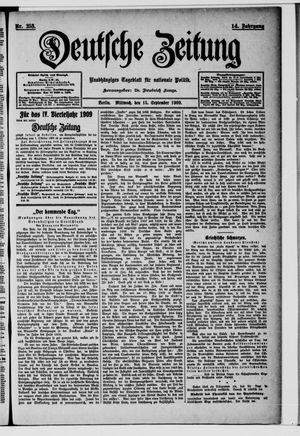Deutsche Zeitung on Sep 15, 1909