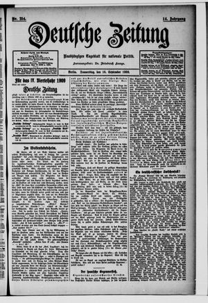 Deutsche Zeitung vom 16.09.1909