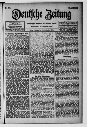 Deutsche Zeitung vom 17.09.1909