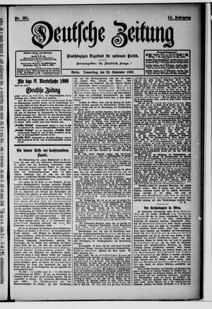 Deutsche Zeitung vom 23.09.1909