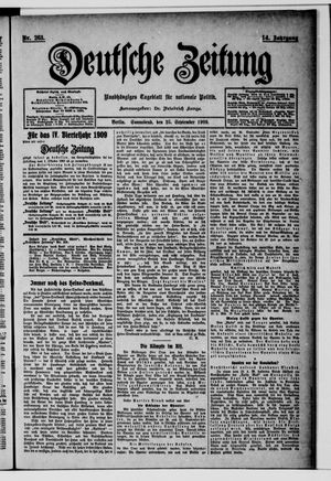 Deutsche Zeitung vom 25.09.1909