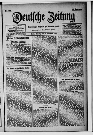Deutsche Zeitung vom 28.09.1909