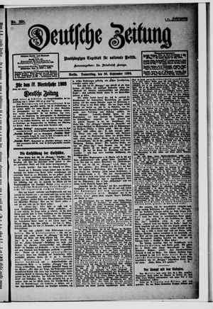 Deutsche Zeitung vom 30.09.1909