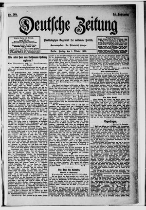 Deutsche Zeitung vom 01.10.1909