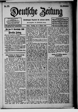 Deutsche Zeitung vom 05.10.1909