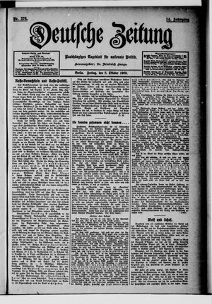 Deutsche Zeitung vom 08.10.1909