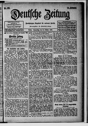 Deutsche Zeitung vom 21.10.1909