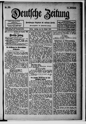 Deutsche Zeitung vom 22.10.1909