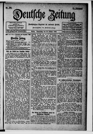Deutsche Zeitung vom 28.10.1909