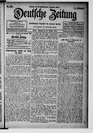 Deutsche Zeitung vom 31.10.1909