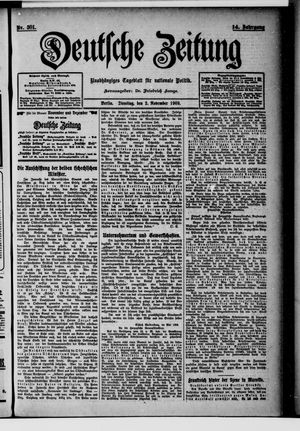 Deutsche Zeitung vom 02.11.1909