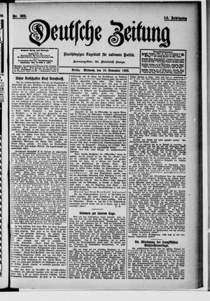 Deutsche Zeitung vom 10.11.1909