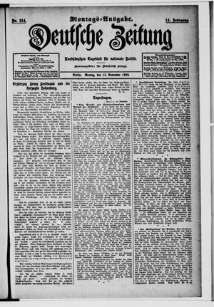 Deutsche Zeitung vom 15.11.1909