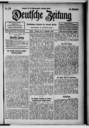 Deutsche Zeitung vom 21.11.1909