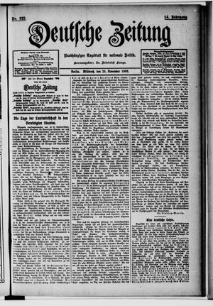 Deutsche Zeitung vom 24.11.1909