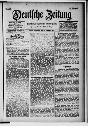 Deutsche Zeitung vom 27.11.1909